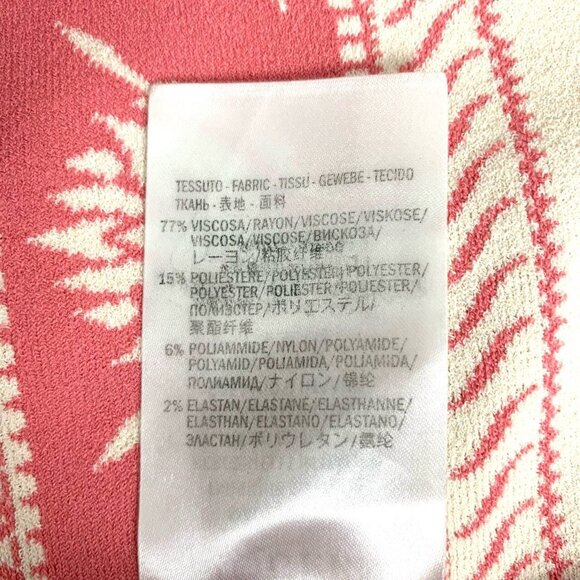 Alexander Mcqueen Pink & Cream Floral Print Knit Skirt M Size - Picture 6 of 8